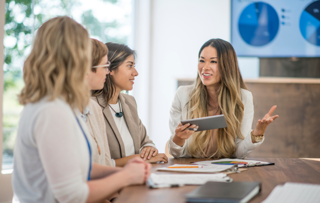 Marketing team meeting to discuss strategy